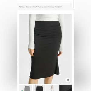 OGL Ruched Side Mermaid Midi Skirt